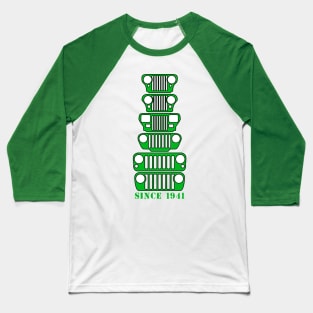 Jeep Grills Green Logo Baseball T-Shirt